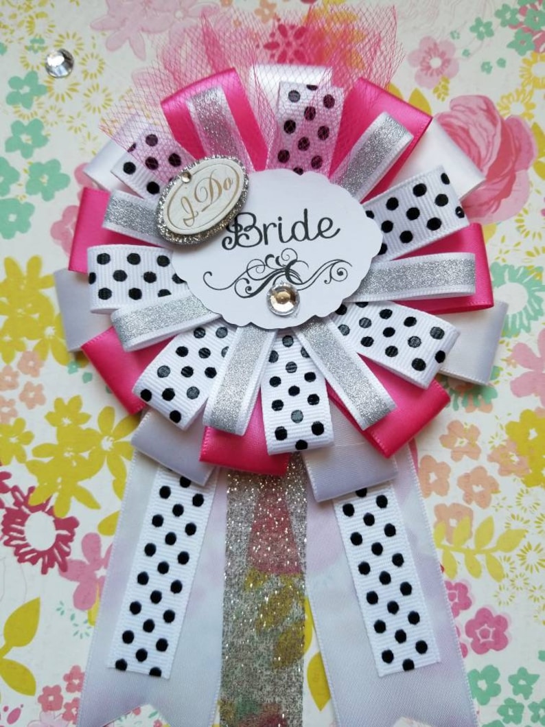 Pink and Silver Wedding Gifts Bridal Shower Bride To Be Bride To Be Corsage