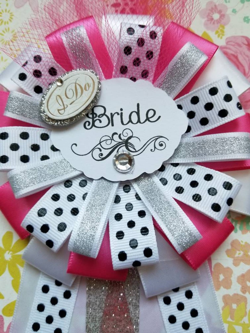 Pink and Silver Wedding Gifts Bridal Shower Bride To Be Bride To Be Corsage