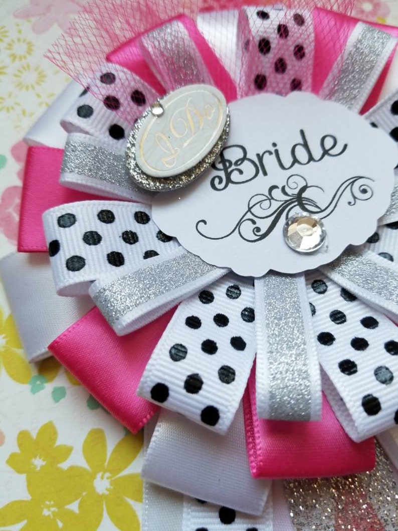 Pink and Silver Wedding Gifts Bridal Shower Bride To Be Bride To Be Corsage