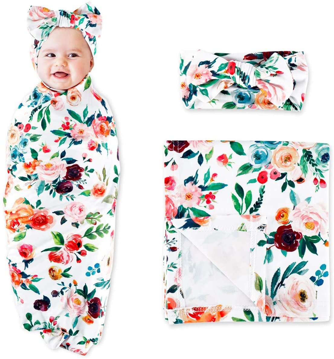 Newborn Swaddle Set/ Baby Blanket and Hat/ Swaddle Blanket Etsy