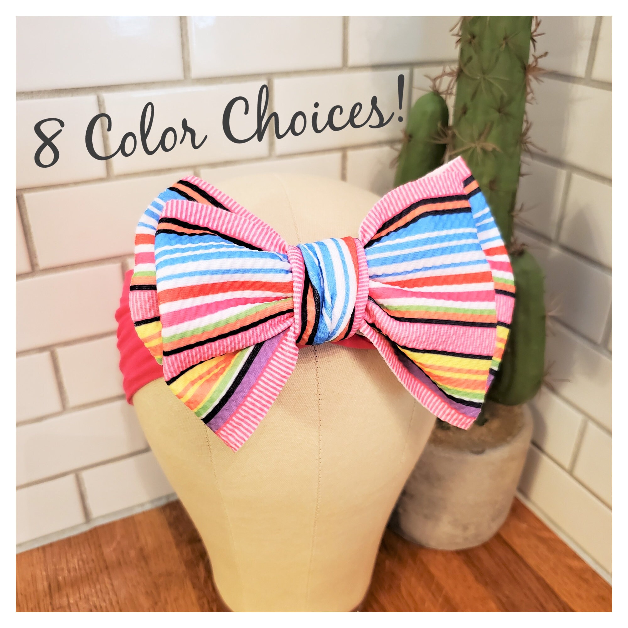 Big Bow Baby Headband/Nylon Headband/ Waffle Fabric Bows/ Baby Etsy