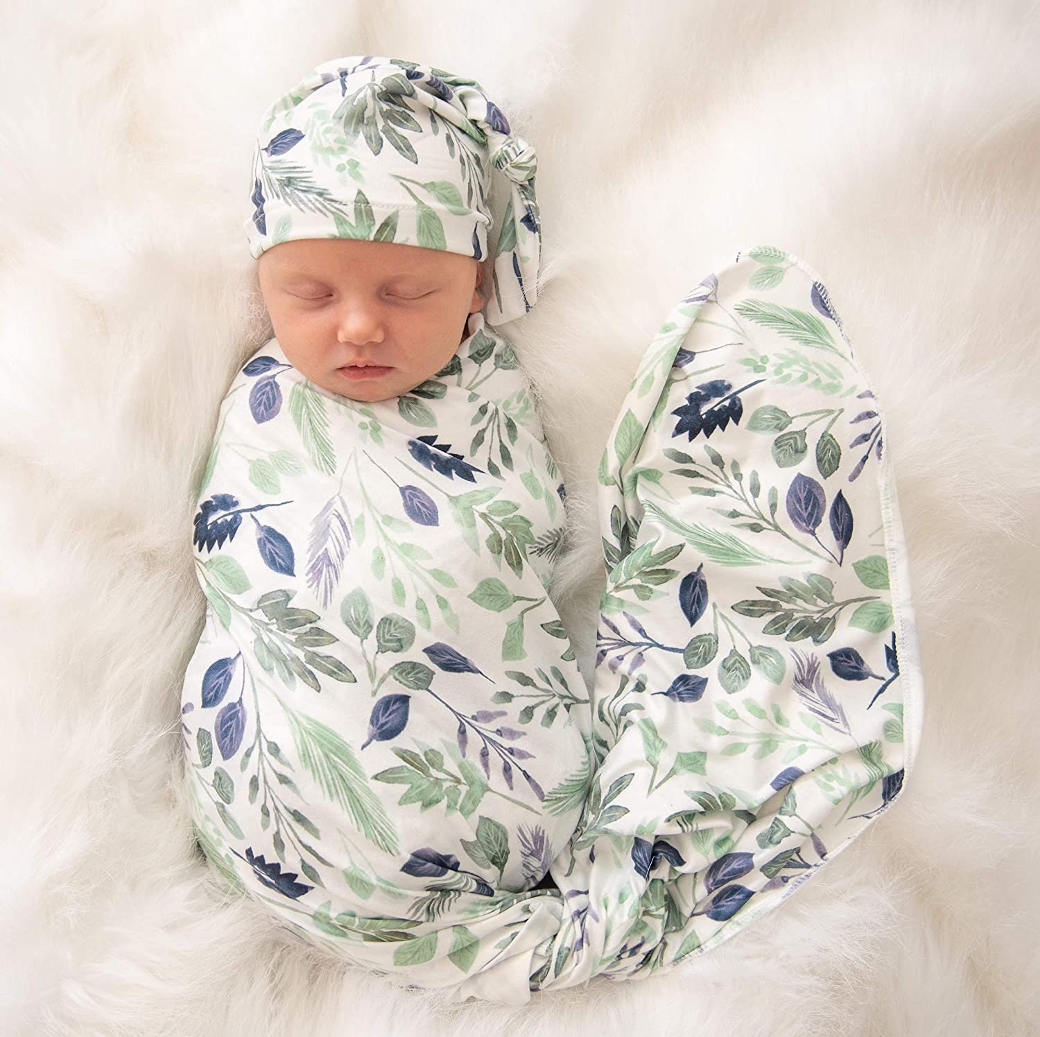 Newborn Swaddle Set/ Baby Blanket and Hat/ Swaddle Blanket Etsy