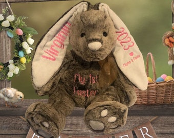 First Easter Bunny Customized Embroidery, Baby's First Easter Bunny, My 1st Easter bunny Teddy, Easter Bunny Rabbit, First Easter Bunny Toy