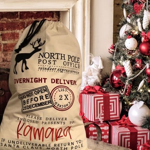 Christmas Santa Sacks Personalized Embroidered Stocking Xmas