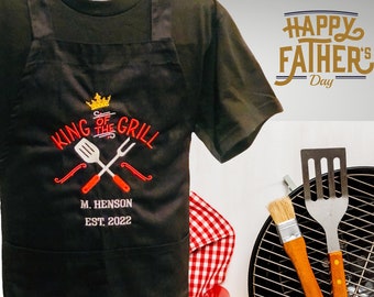 Embroidered Grilling Apron makes an excellent and unique gift for Father's Day