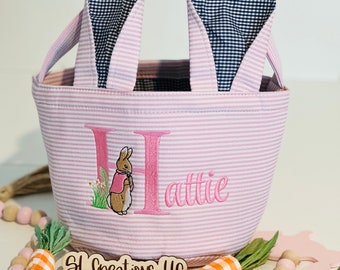Personalized Embroidered Easter Basket creatively designed to make your Baby Toddler Children smile makes a perfect gift from Grandma Mama