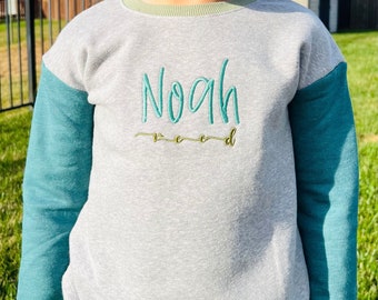 Monogrammed Sweatshirt for Kids with Name