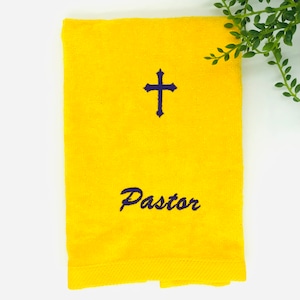 Embroidered Clergy Fingertip Towels with Holy Cross make an excellent gift for your Pastor or Ministry, 11 x 18