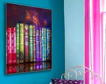 Book Photography,Book Print,Book Lover Gift,Book Photo,Paris Photography,Library Wall Decor,Book Lovers Gift,Library Art,Custom Color Art