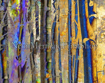 Abstract Trees Print,Aspen Trees Giclée Print: Colorado Landscape by Teri Rowan,Mystery of Trees,Abstract Landscape,Modern Wall Art decor