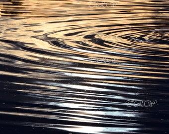 Abstract Water Photography: Coastal Giclee or Metal Print