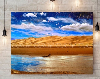 Surreal Sand Dunes Giclée Print: Colorado Desert Landscape Art