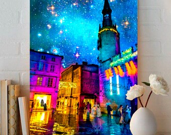 French Castle Giclee Print: Fairytale Nursery Art