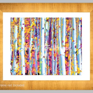 Aspen Tree Art Print,Autumn Leaves Art,Colorful Trees,Fall Leaves Decor,Aspen Symphony by Teri Rowan,Color Nature Print,Autumn Landscape,, image 6