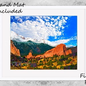 Pike's Peak,Garden of the Gods,Colorado Art,Colorado decor,Colorado Springs Art,Colorado Photograph,Garden of the Gods Art,Mountain Scenery image 2