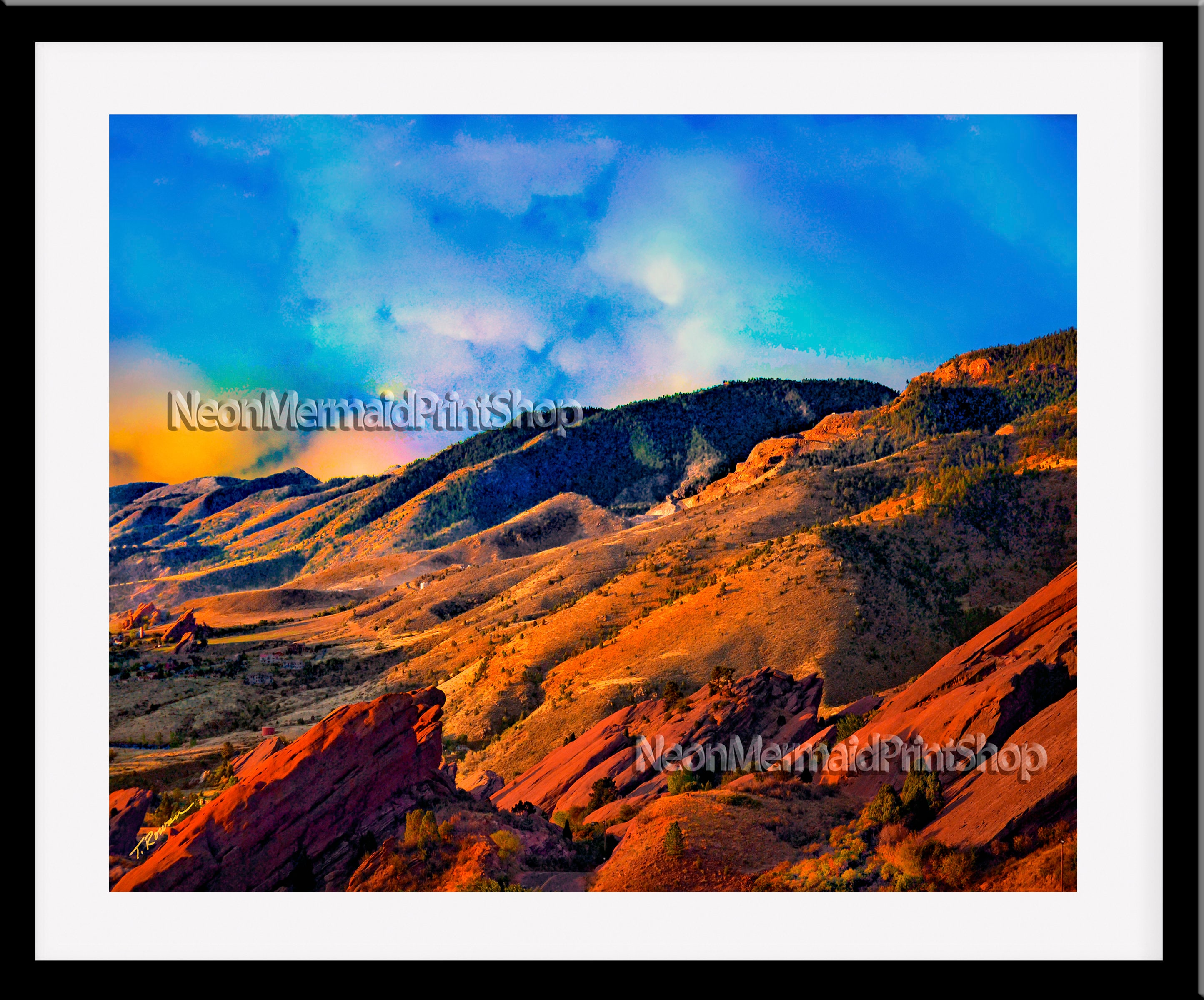 Red Rocks Colorado Art Print: Mountain Sunrise Giclee or Metal - Etsy