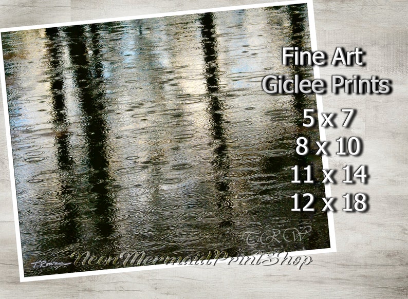 Rain Art,Abstract Rain Photography,Water Art,Silver Office Art,Abstract Water Photographs,Rainstorm Art,Large Metal Prints,Large Wall Decor image 3