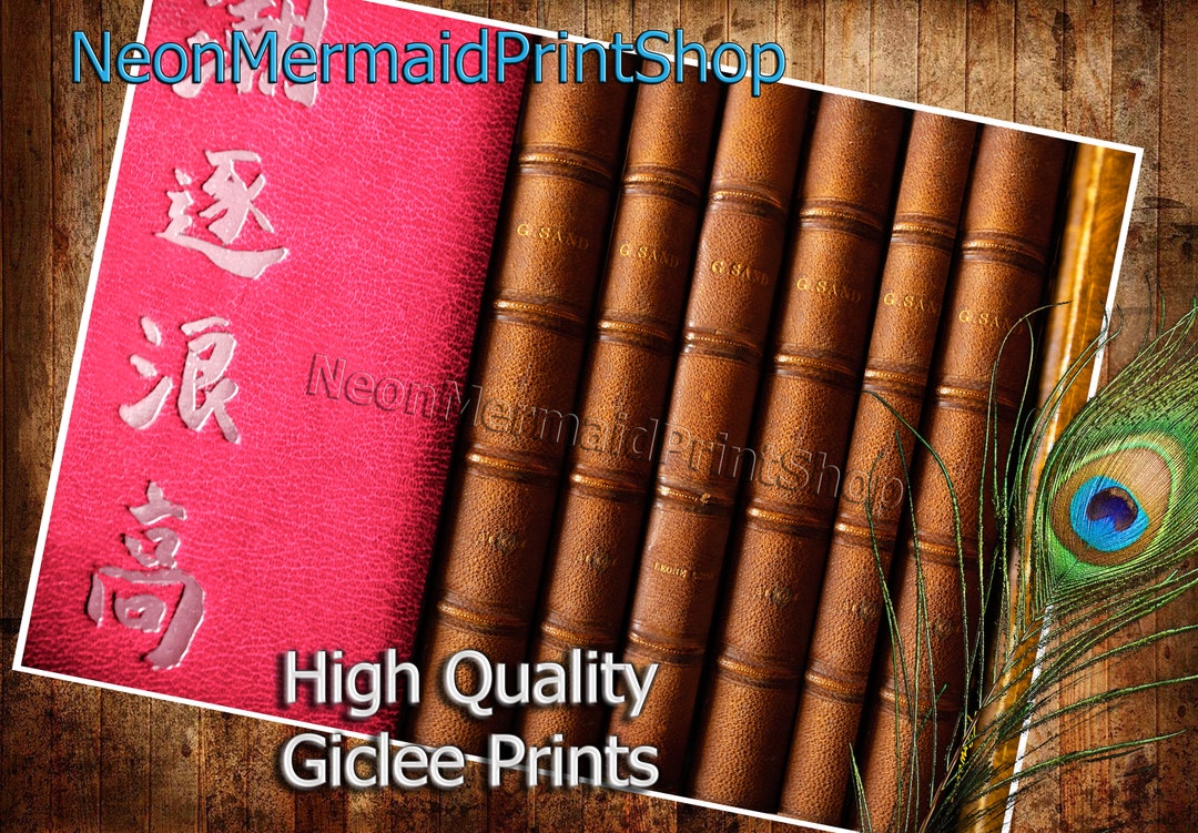 Custom Color Art,book Photography,book Prints,book Lover Gift,book