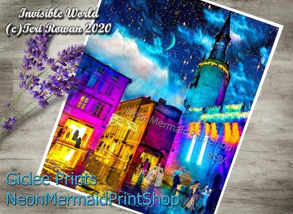 La Rochelle France Castle Giclee Print: Fairytale Steampunk Art