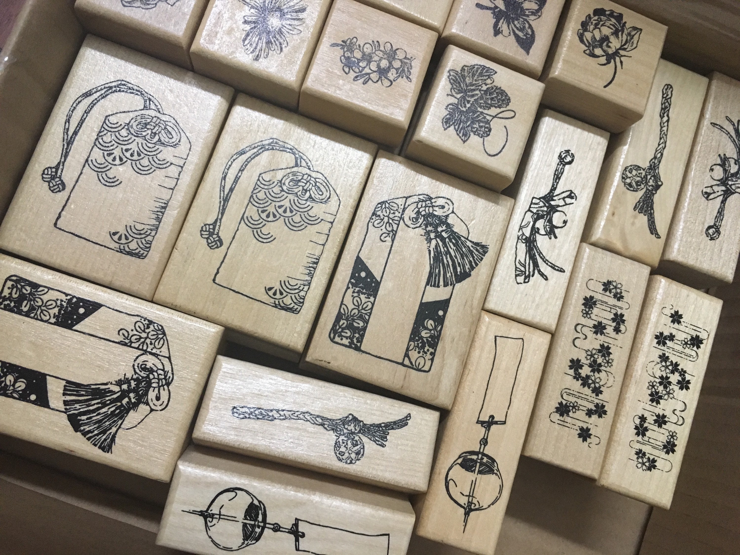 Japanese Rubber Stamps/cling Wood Stamps/edo Furin Etsy Canada
