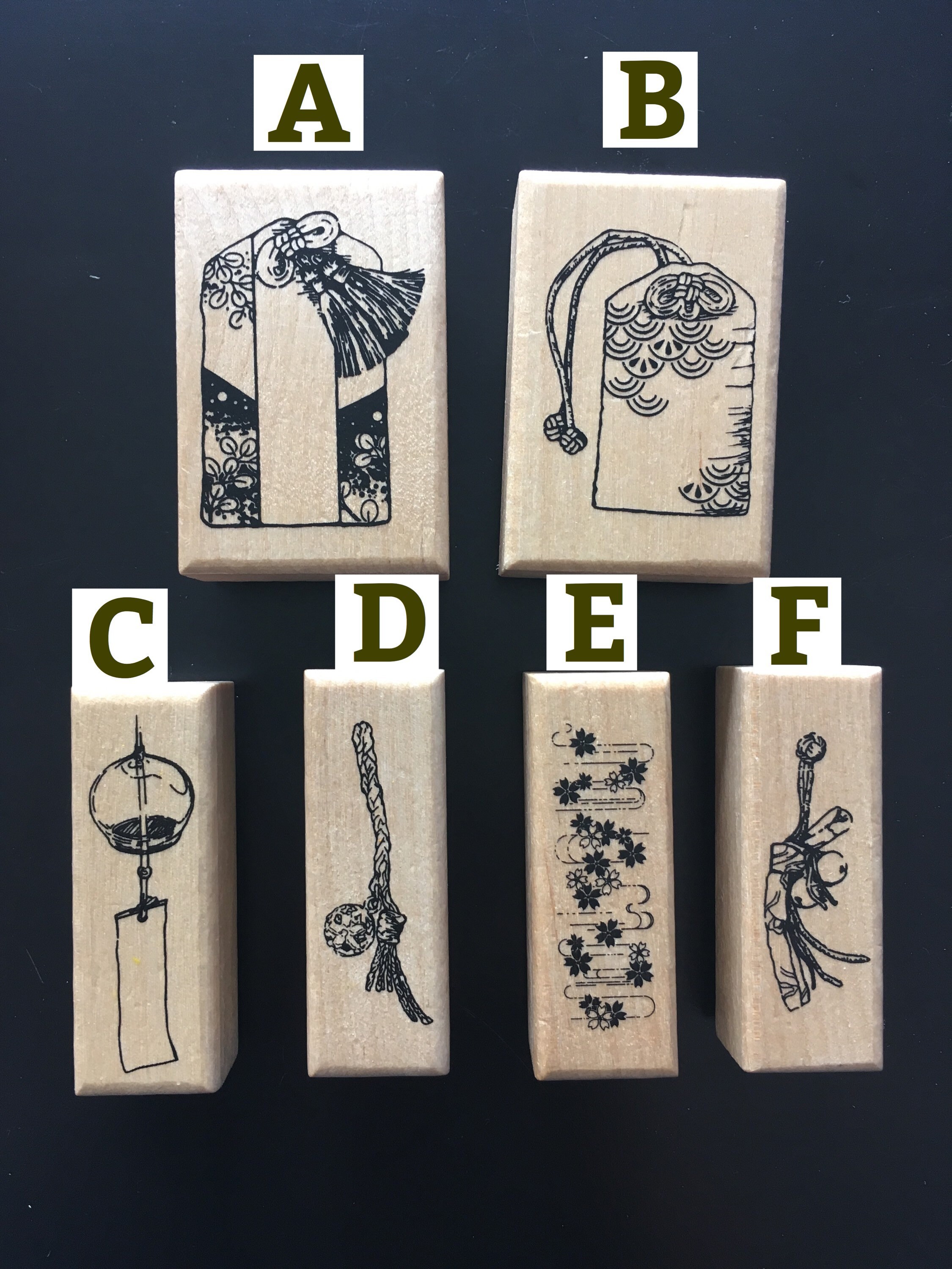 Japanese Rubber Stamps/cling Wood Stamps/edo Furin | Etsy Canada