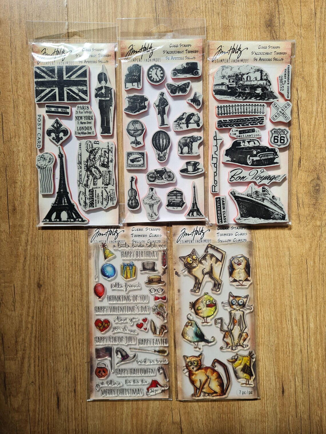 Tim Holtz Stamps / Stampers Anonymous / Cling stamp / Clear Etsy