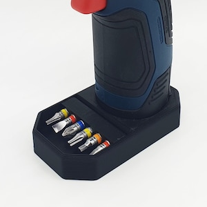 Clever cordless screwdriver base with swiveling bit holder for Bosch Professional 12V drill/driver - Practical base - Made in Germany