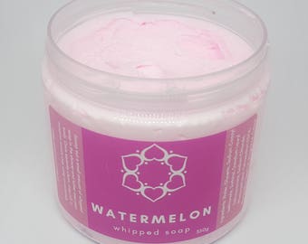 Watermelon Whipped Soap, Vegan Friendly, Pink Soap, Whipped Soap, Shower Mousse