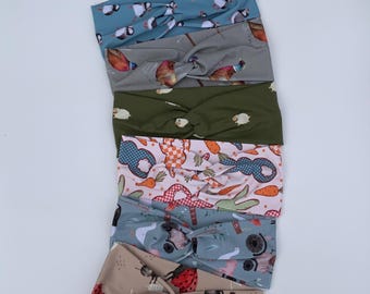Cotton Jersey Print Headband | Twist Knot | Soft Stretch Hairband | Non slip Headband | Animal Prints