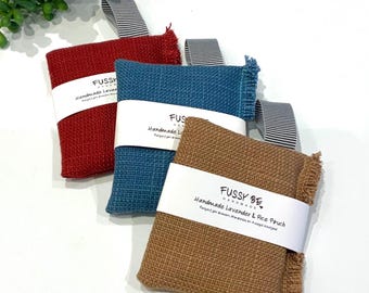 Handmade Lavender Rice Pouch: Scented Drawer Sachet, Heat Pad