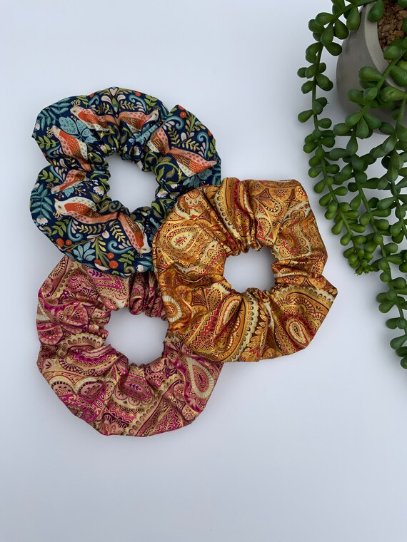 Luxury Cotton Hair Scrunchie in gilted pure cotton