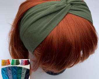 Organic Cotton Jersey Plain Headband | Twist Knot | Soft Stretch Hairband | Women’s Hair Accessory | Everyday wear | Gifts for Her