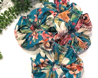 Large Handmade Scrunchie in luxurious Velvet or Cotton, handmade hair accessory