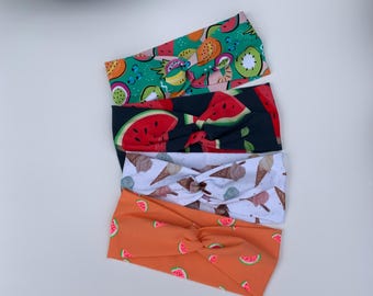 Cotton Jersey Twist Headband | Summer Print Hair Accessory