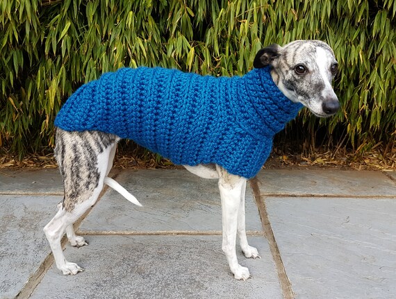 Whippet Sweater Jumper In Teal Blue Etsy