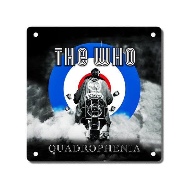 The Who Quadrophenia Vintage Style Metal Sign, 200 x 200mm 8 x 8inches Music Scooters 1960's MODS Lambretta Bullet Film Gift Christmas