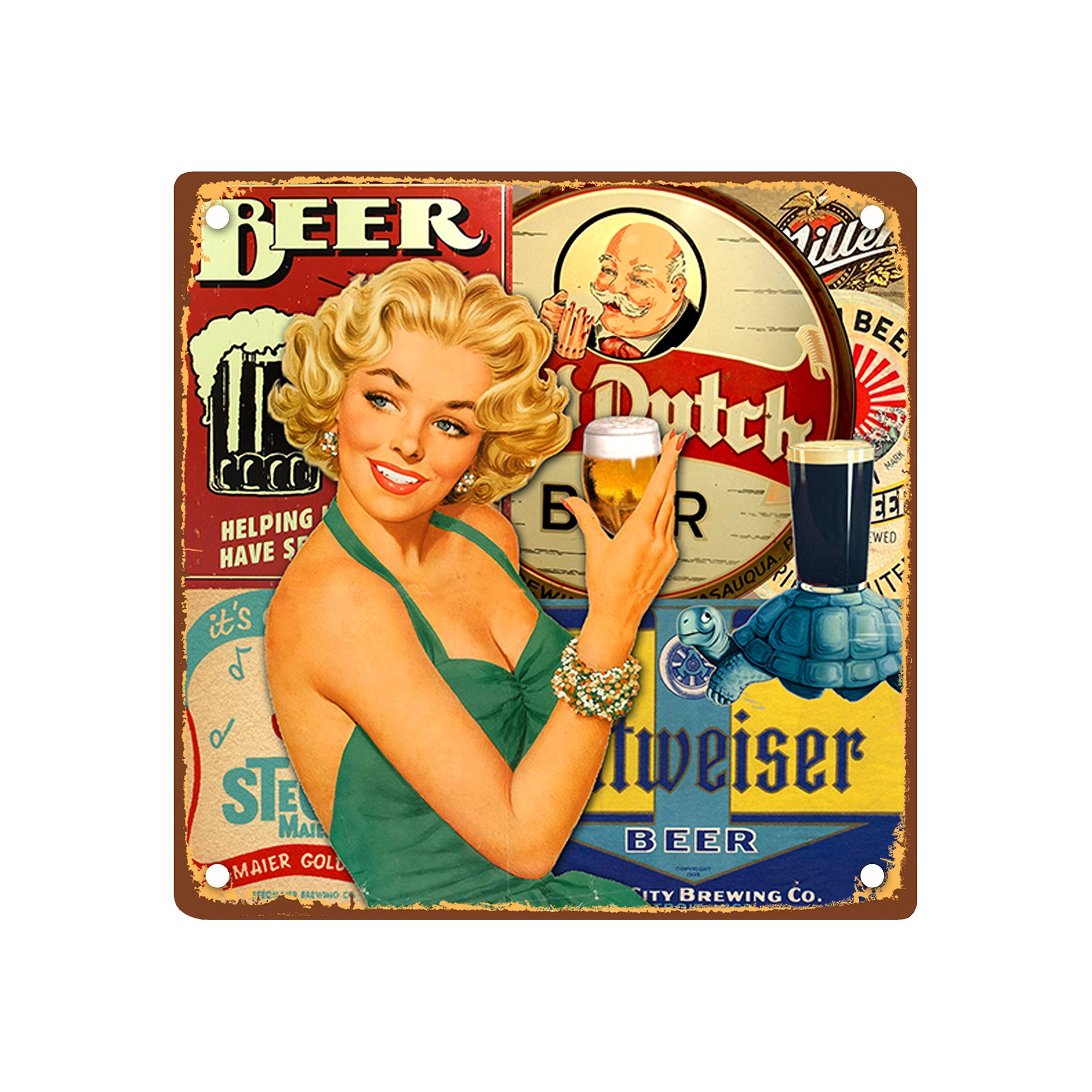Vintage Style Metal Sign Old Advertisement Blonde Beer 200 Etsy