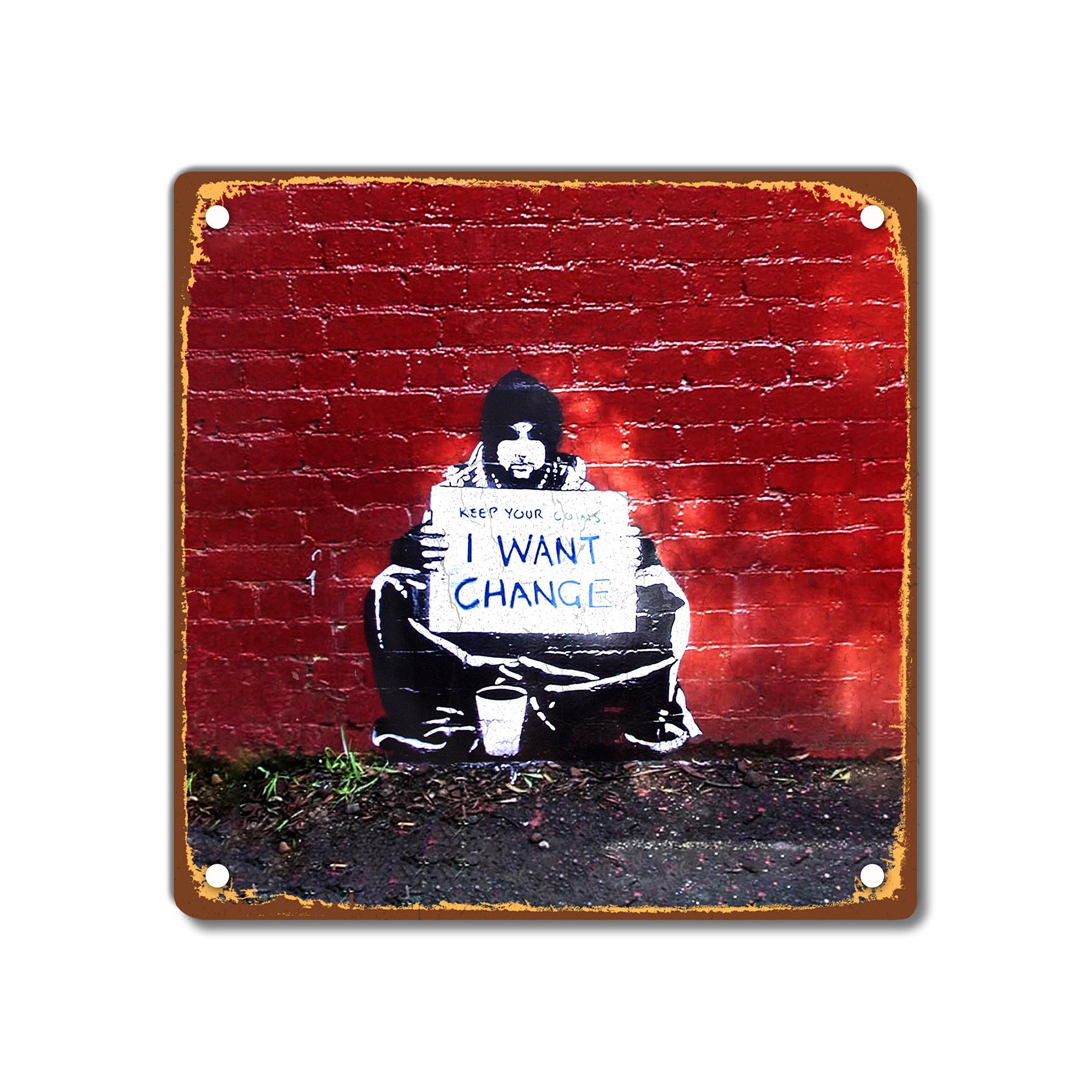 額装済/ポスター/I Want Change（バンクシー） 額装済/30%OFF/ポスター アート/I Want Change/バンクシー
