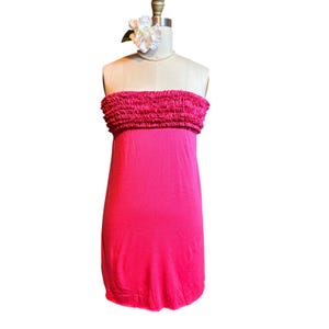 Hot Pink Strapless Dress - Etsy Hot Pink Strapless Dress - Etsy