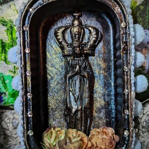 Our Lady of the Sardine Can, Stella Maris, Star of the Sea, Virgin Mary in a Tin. Wall Art, Kitsch, Shrine, Altar Tin Nicho