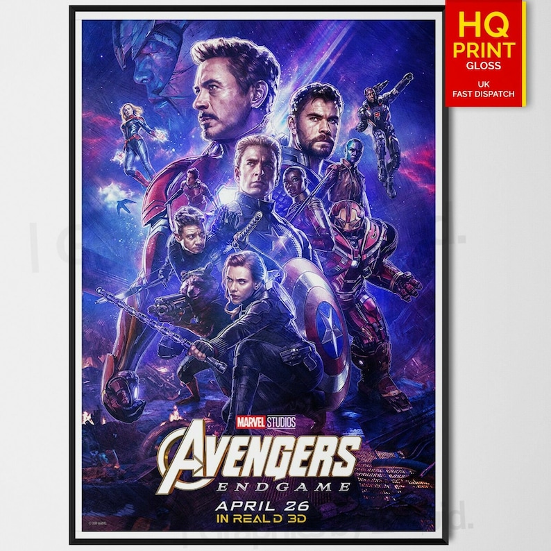 High Quality Prints Dolby Cinema Art Work Avengers Endgame Movie Poster