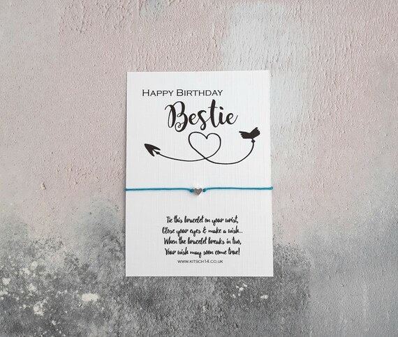 Best Friend Birthday Gift Happy Birthday Wish Bracelet Etsy