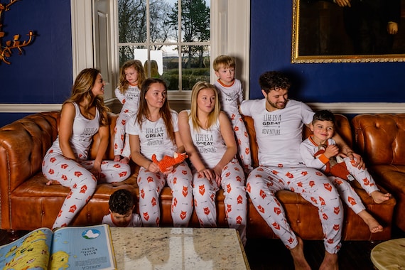 Fox Tales Adult Pyjamas With Vest Top Matching Childrens Etsy