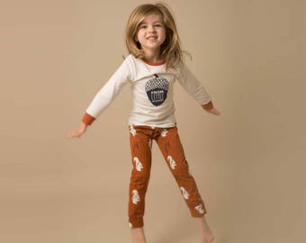 Nuts About You Matching Children's Pyjamas with Long Sleeved Top