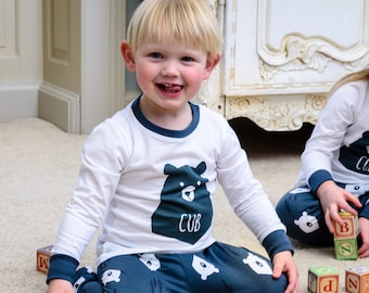 Bear Hugs Childrens Pyjamas with Long Sleeved Top