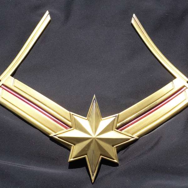 12 INCH WIDE Captain Marvel Star Chest Emblem