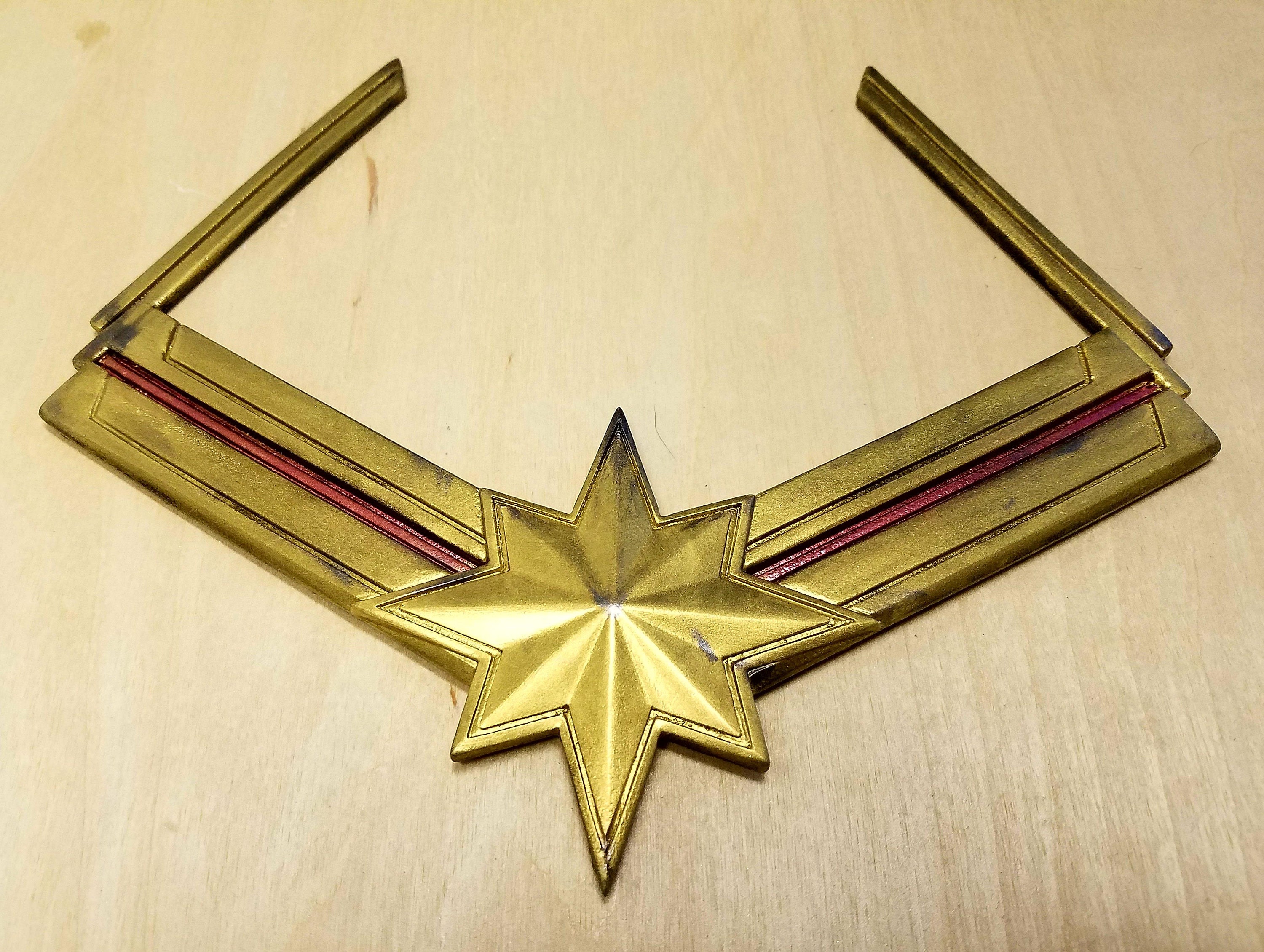 Captain Marvel Star Chest Emblem - Etsy