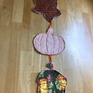 Quilted handcrafted fall door hanger