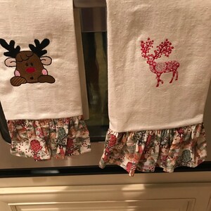 Customizable handcrafted embroidered tea towels