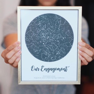 Personalized Night Sky Print, Star Map Poster, Wedding Gift, Constellation, Wedding Anniversary Gift, Custom Gift, Engagement Gift